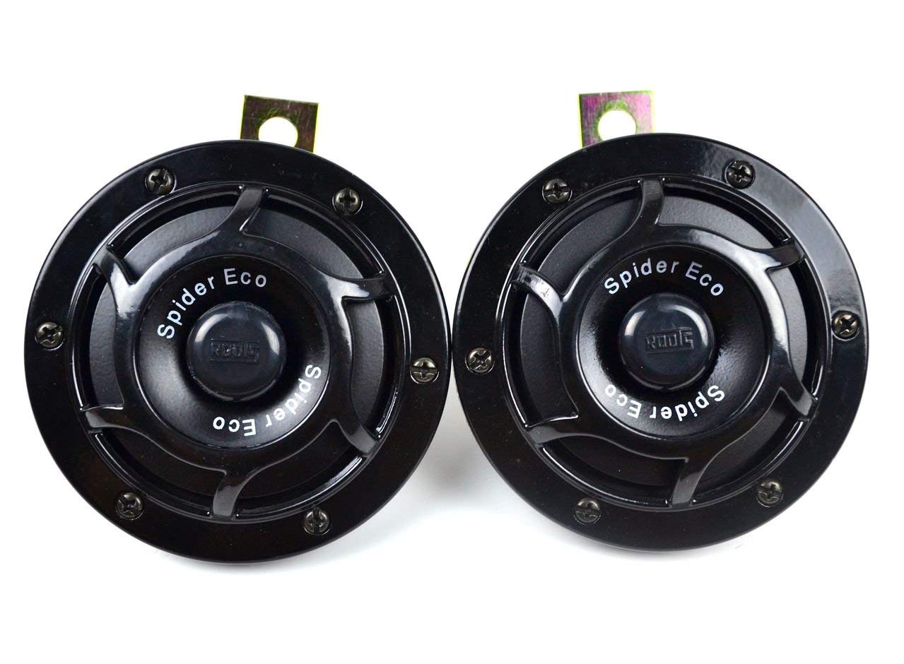 Roots Spider Eco Horn Pair (12V, Black) MotrParts