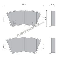 KBX Hyundai Accent Front Brake Pad
