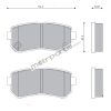 Super Circle Hyundai Sonata Rear Brake Pad Type 2, Super Circle Hyundai Verna Rear Brake Pad