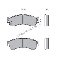 C31-698-151-000 - REPLACEMENT FRONT BRAKE PADS FOR CSP FRONT BRAKE KITS  WITH SOLID OR VENTED ROTORS (EXCLUDING THE 14 INCH BUS OR VW THING KITS -  SEE