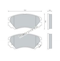 Super Circle Hyundai Sonata Front Brake Pad Type 2