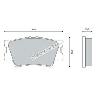 Super Circle Toyota Camry Rear Brake Pad