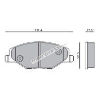 Super Circle Skoda Rapid Front Brake Pad, Super Circle Volkswagen Ameo Front Brake Pad