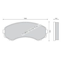 Super Circle Mitsubishi Pajero Front Brake Pad Set, Super Circle Mitsubishi Pajero Rear Brake Pad
