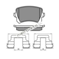 Meyle Audi Q3 Rear Platinum Brake Pad, Meyle Volkswagen Passat Rear Platinum Brake Pad Set