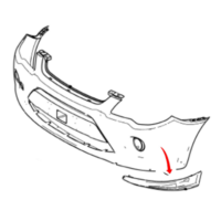 Front Bumper (RH) 8A3917E994AA - Fits Ford Fiesta (Type 1)