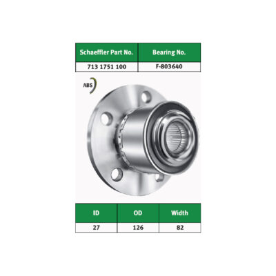FAG Skoda Fabia Front Wheel Hub, FAG Volkswagen Polo Front Wheel Hub