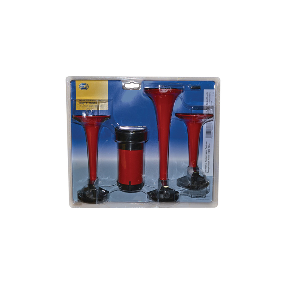 Buy Hella Multi Tone Air Horn with Compressor (3-Pipe) (Set) - 003.001-681  - Motrparts