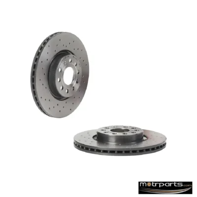 Brembo Front Disc Rotor Drilled Type Set 09.9772.1X for VW Passat