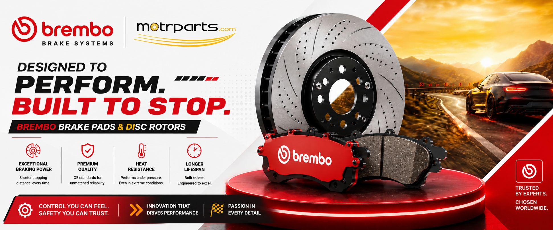 Home 18 Brembo Brake Pad and Disc Rotors